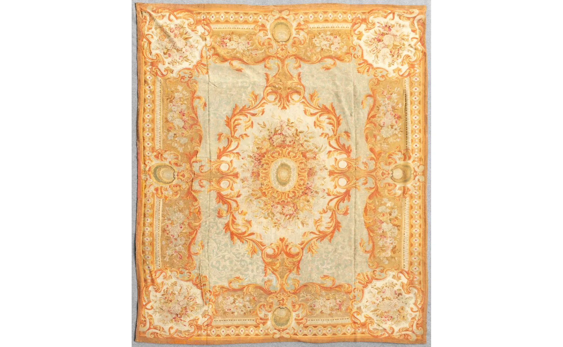 Antique Oversized Aubusson Rug