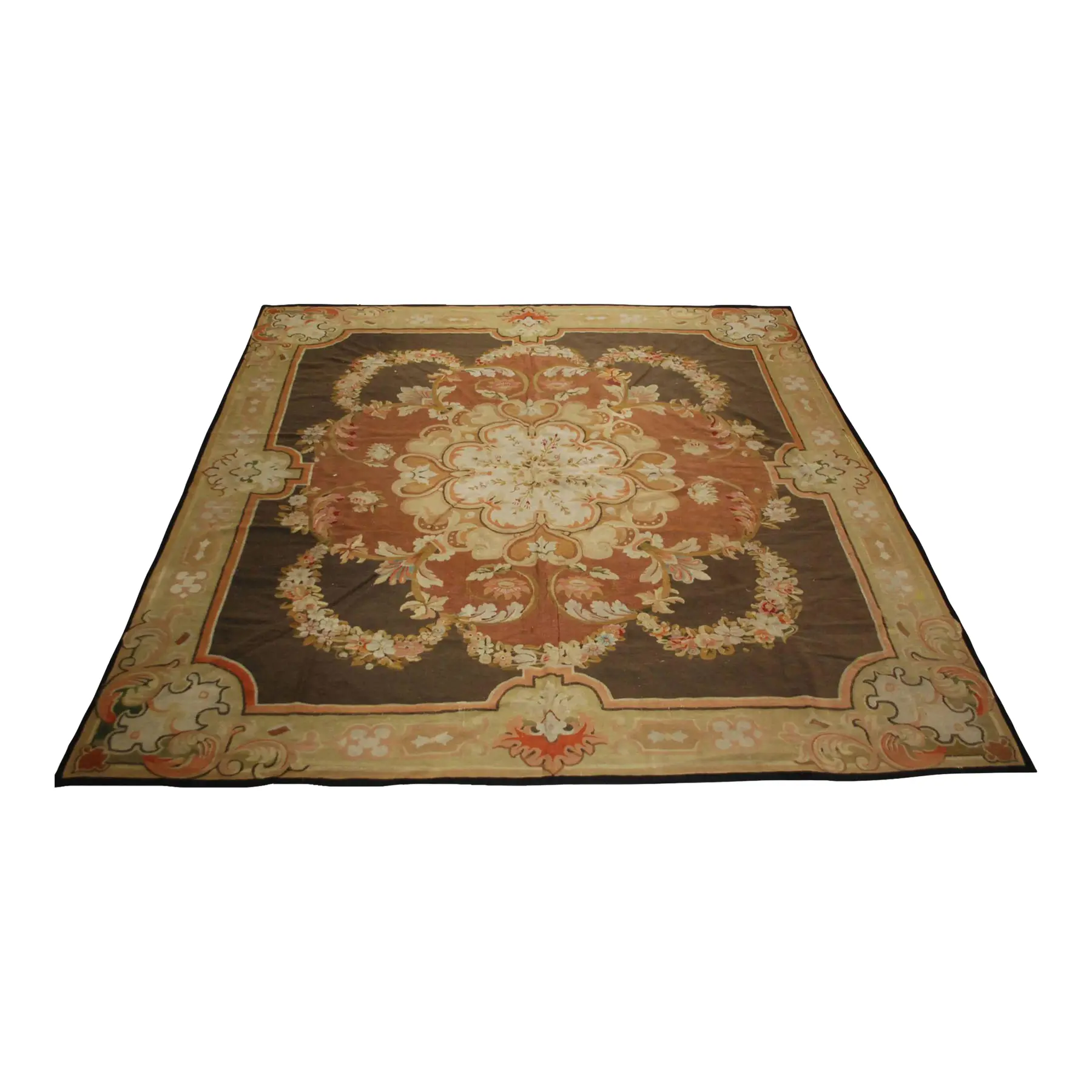 Antique Oversized Aubusson Rug
