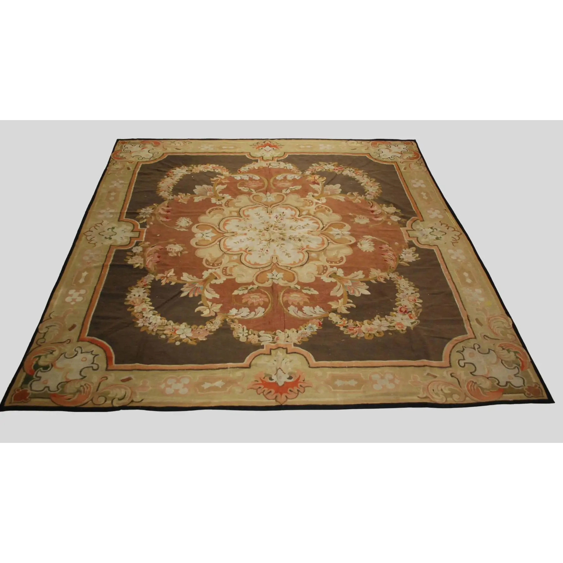 Antique Oversized Aubusson Rug