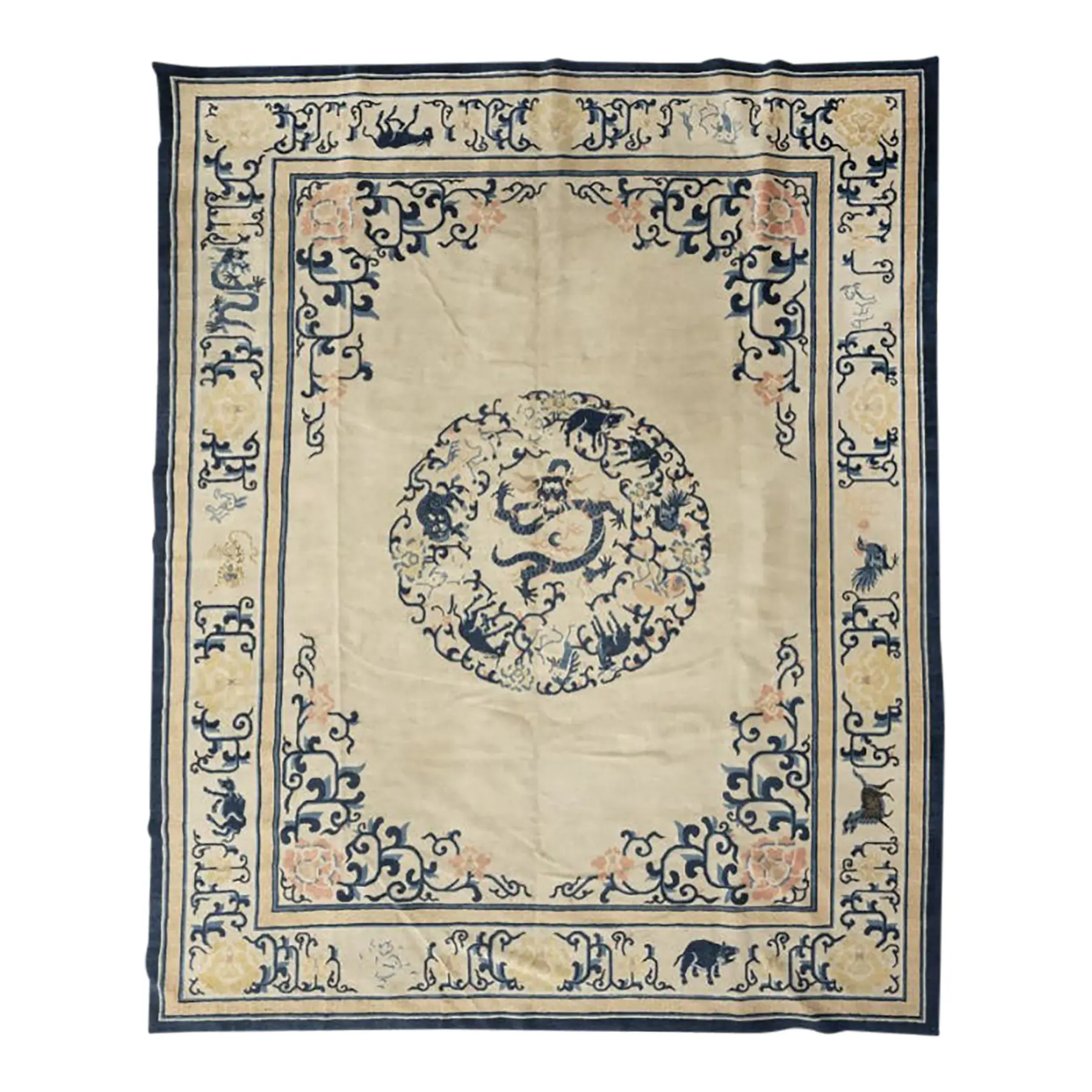 Antique Chinese Dragon Rug