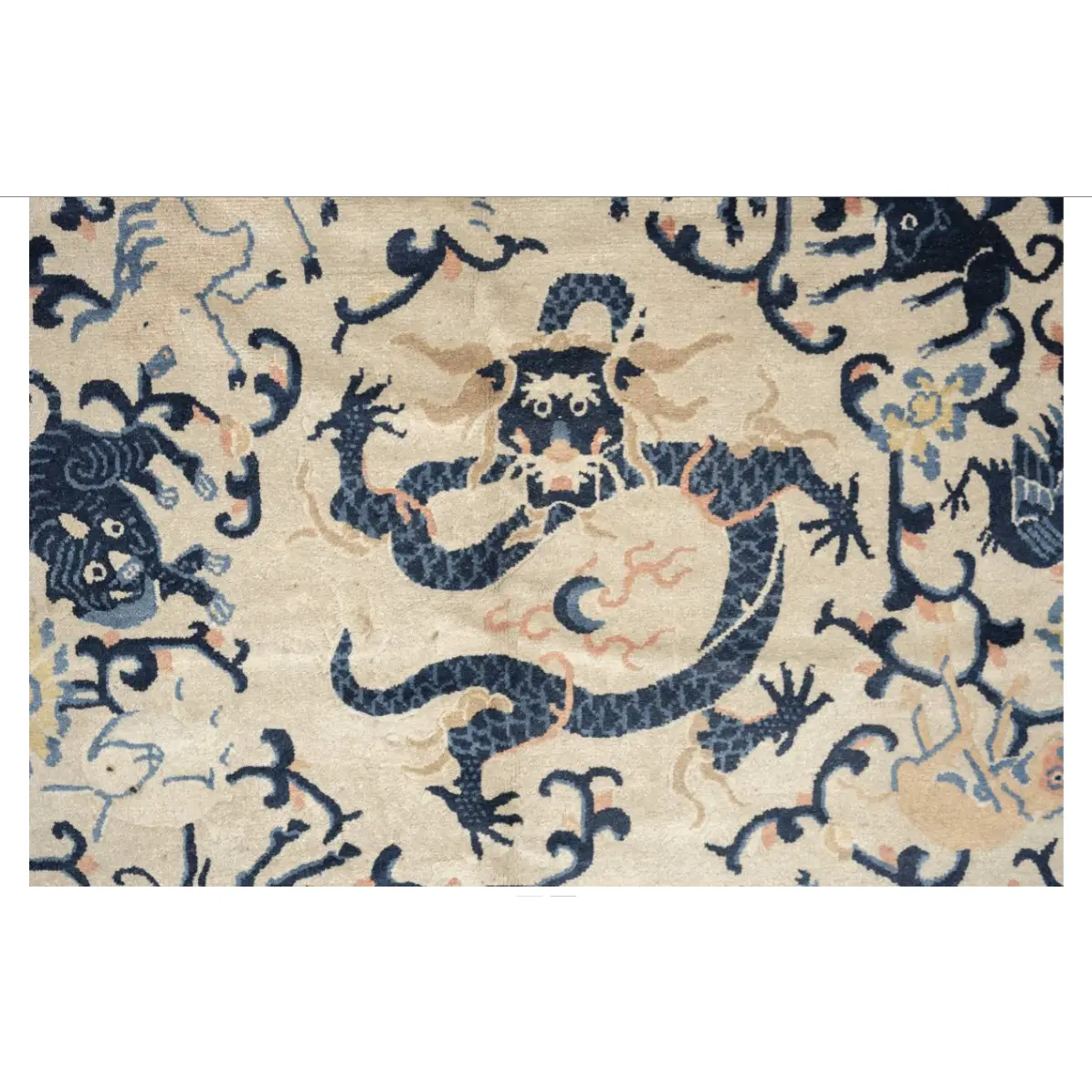Antique Chinese Dragon Rug