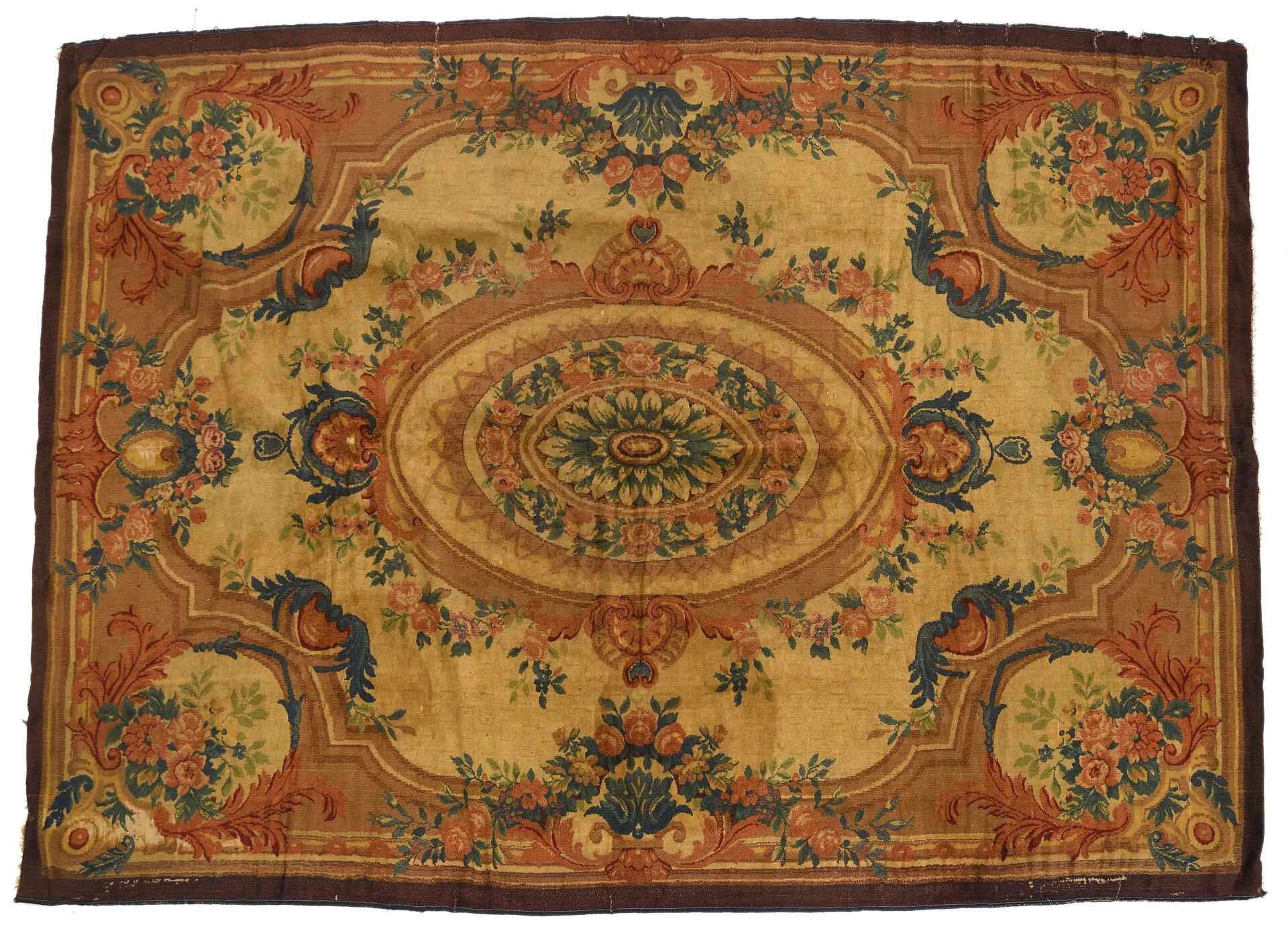 Antique French Aubusson Rug