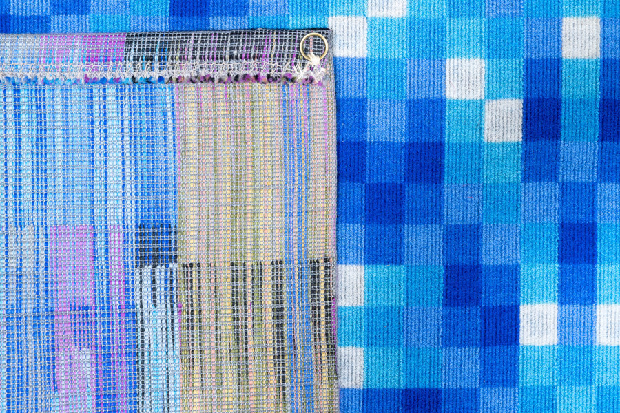 Vintage French Square Rug