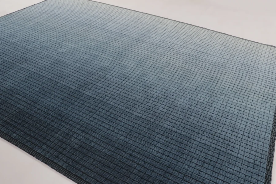 Hover image of Rug & Kilim’s Contemporary Textural Rug in Gradational Blue
