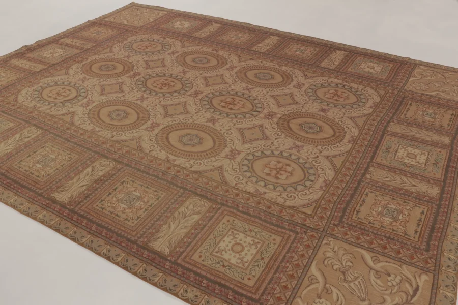 Vintage Aubusson Needlepoint Rug