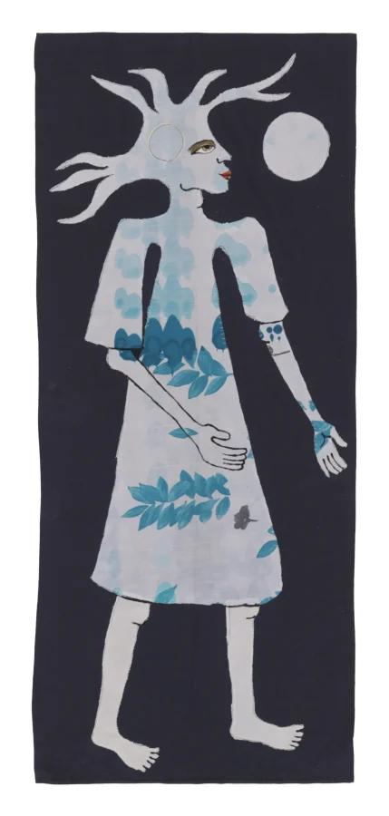 Rug & Kilim’s Contemporary African Tapestry with Celestial Human Pictorial