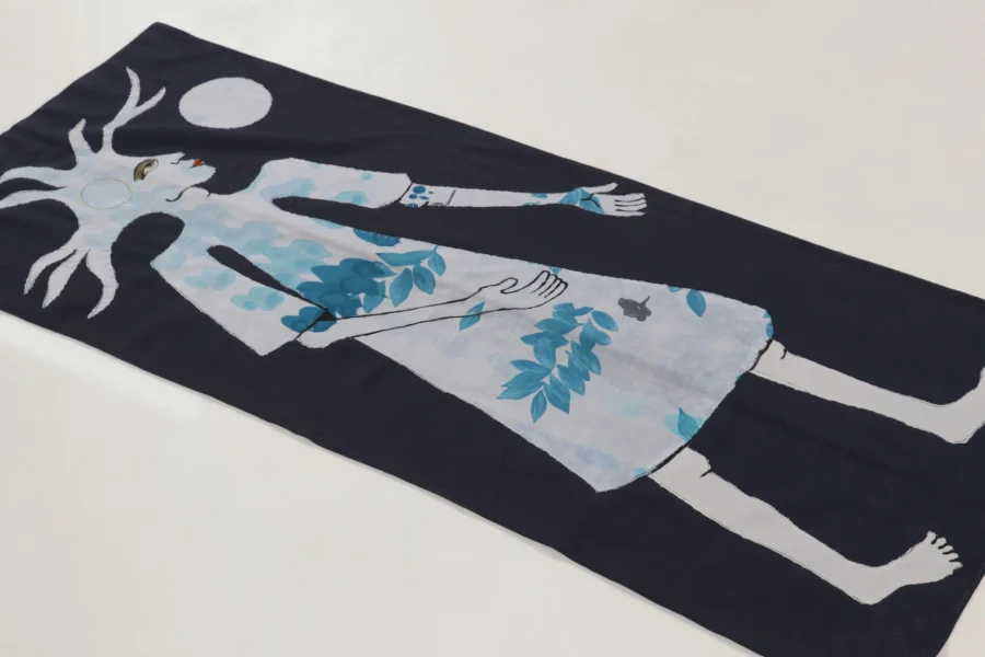 Hover image of Rug & Kilim’s Contemporary African Tapestry with Celestial Human Pictorial