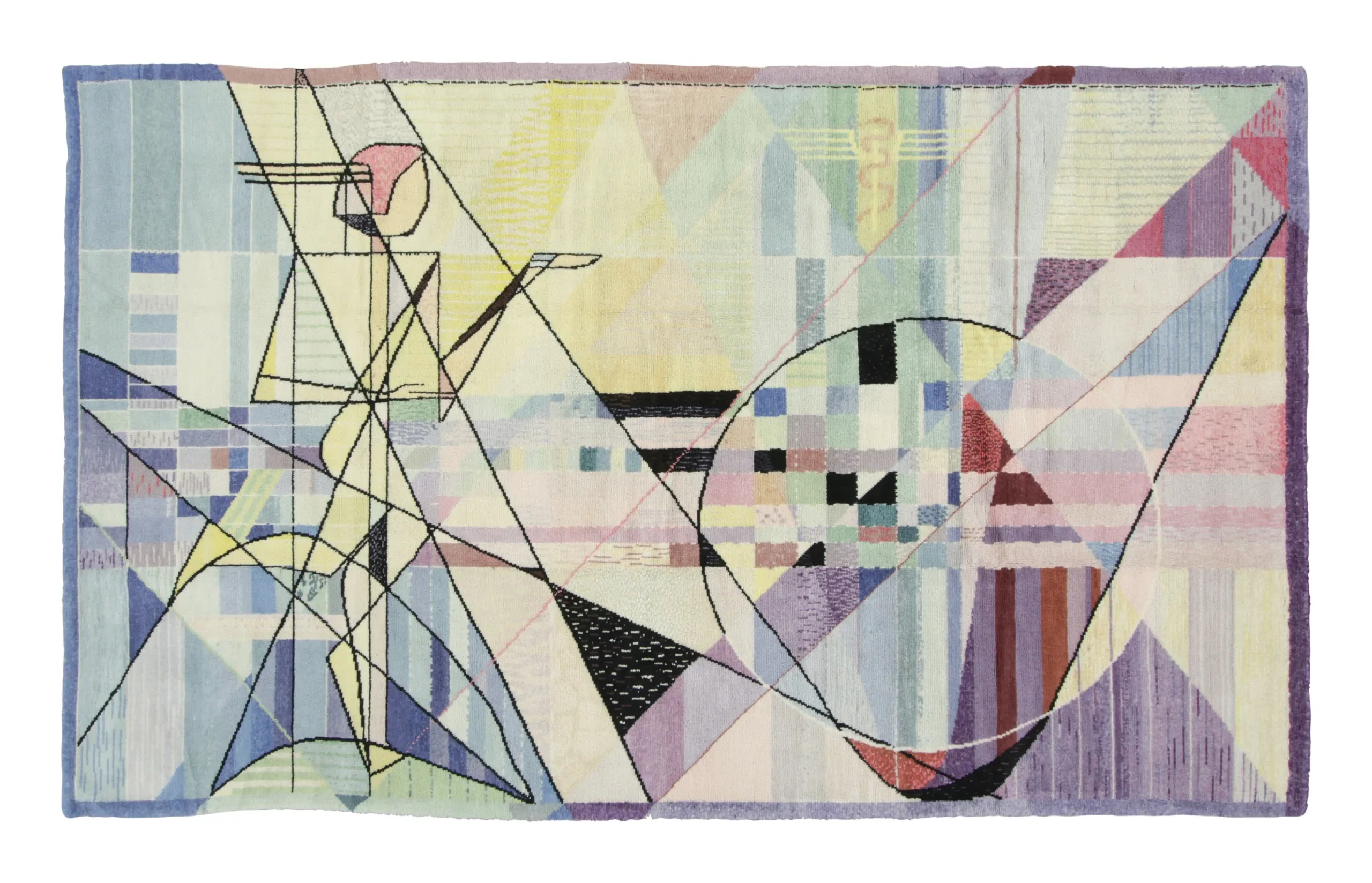Vintage Italian Geometric Rug