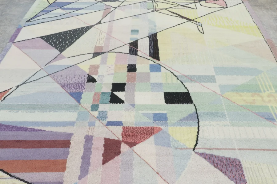 Vintage Italian Geometric Rug