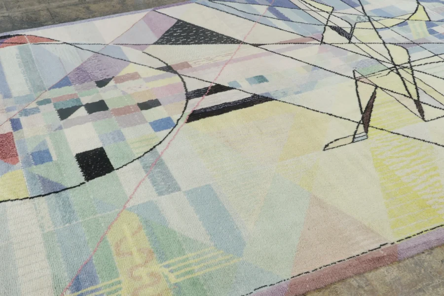 Vintage Italian Geometric Rug