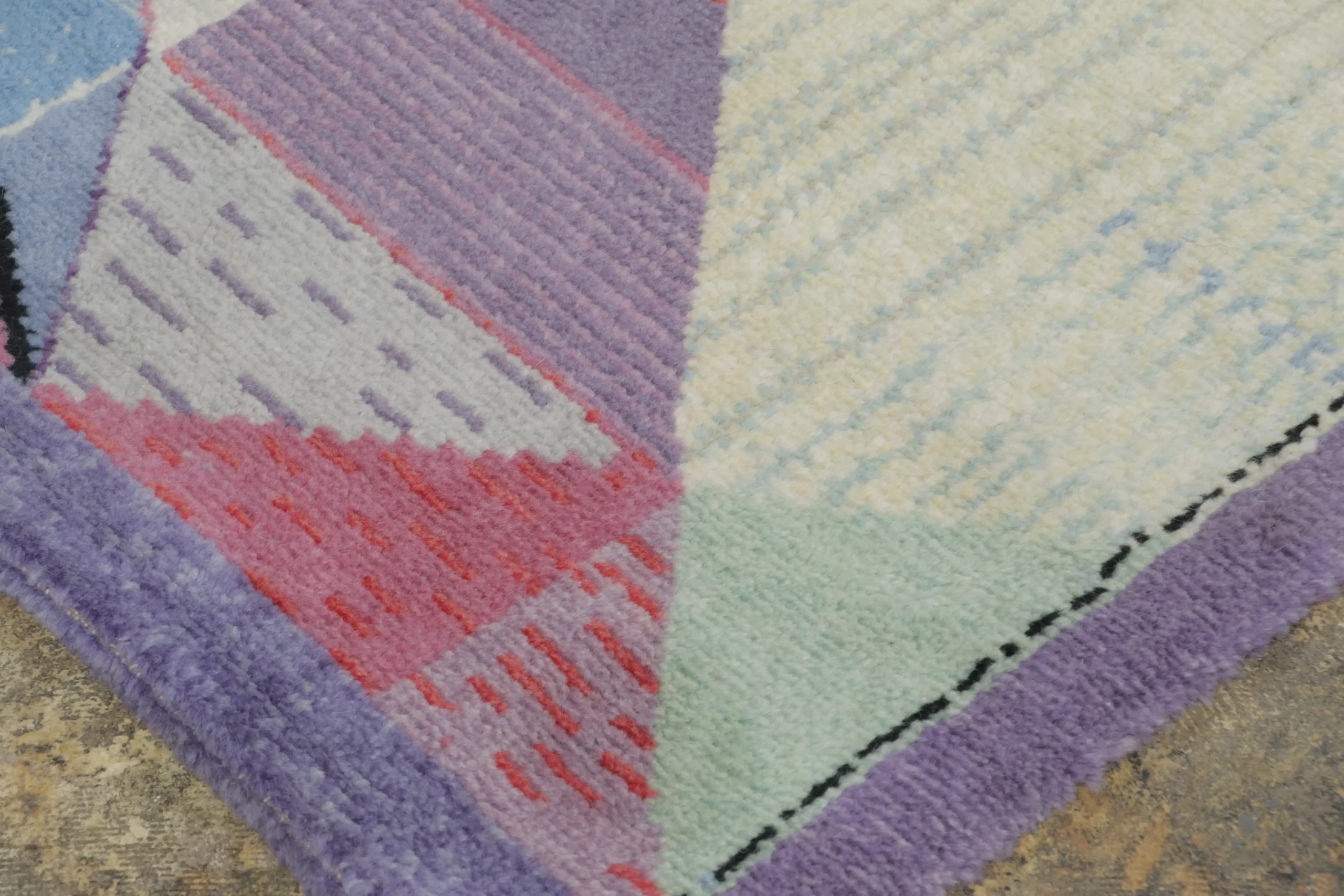 Vintage Italian Geometric Rug