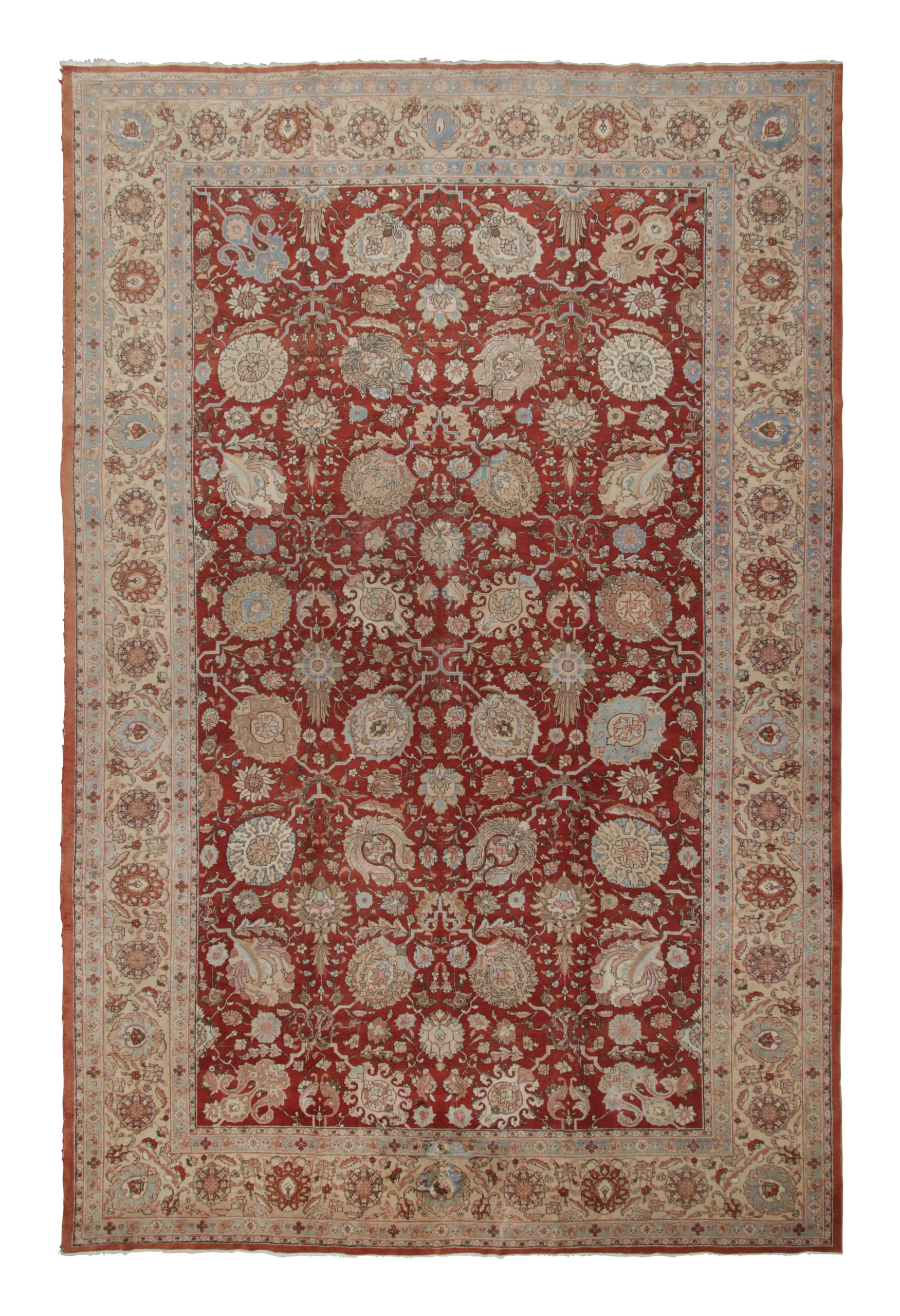 Oversized Antique Persian Tabriz Rug