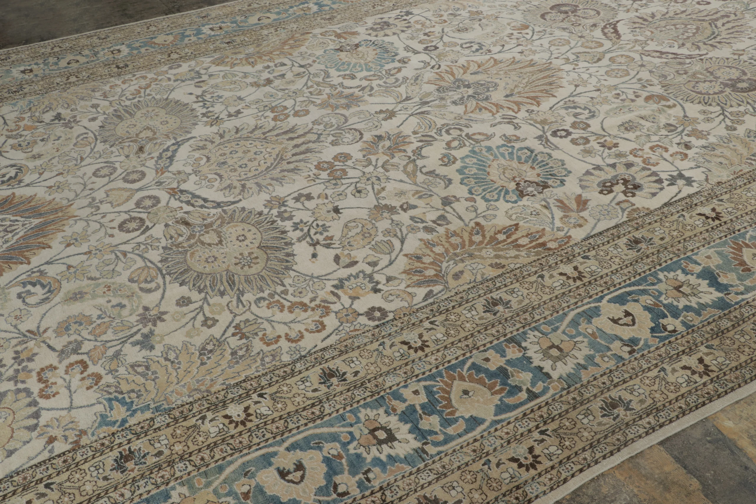 Oversized Antique Persian Mashad Rug