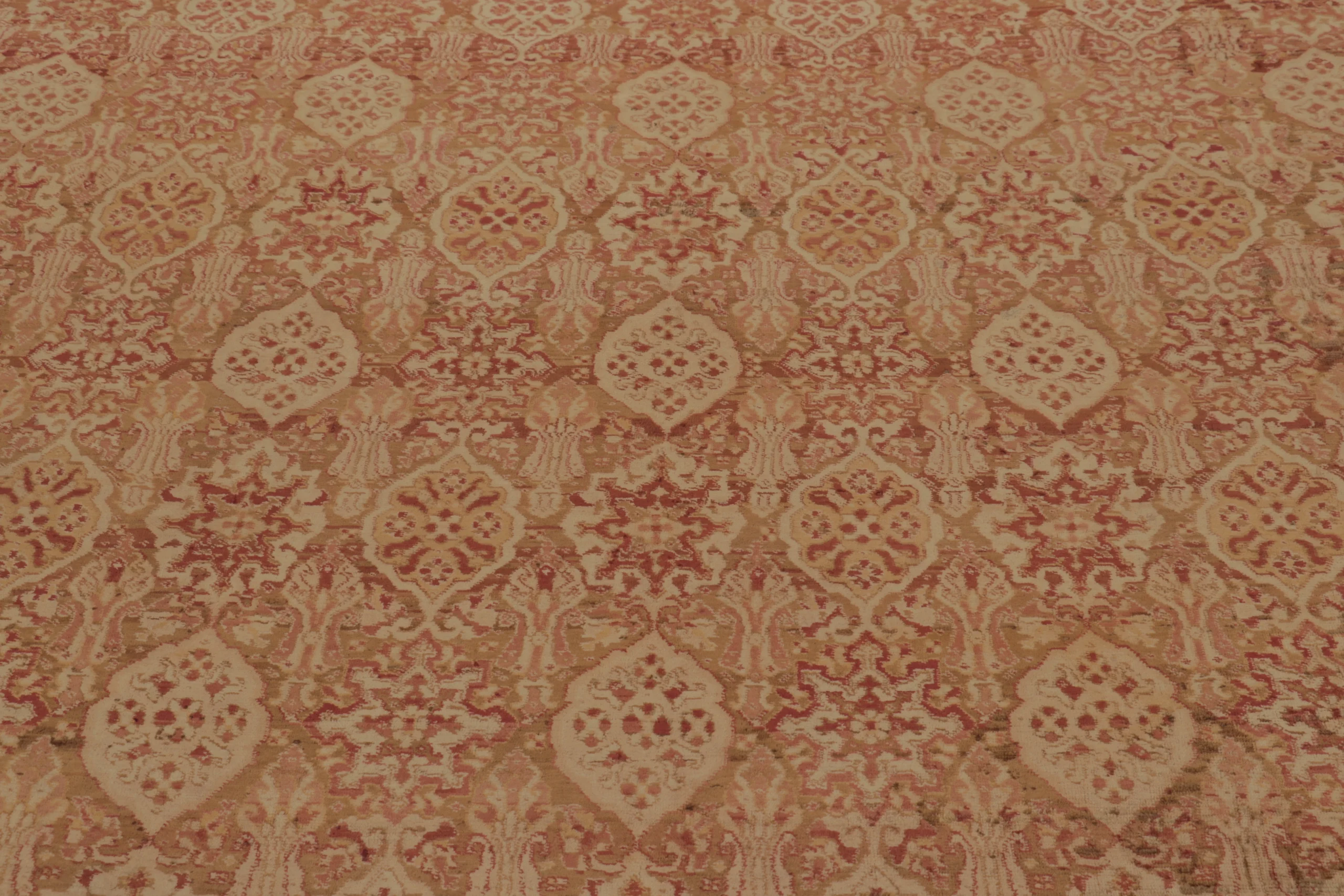 Oversized Antique Agra Floral Rug