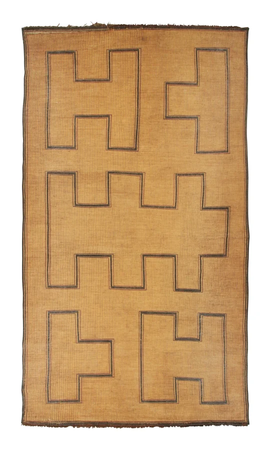 Vintage Moroccan Tuareg Rug with Tribal Motifs in Beige & Brown - Rug & Kilim