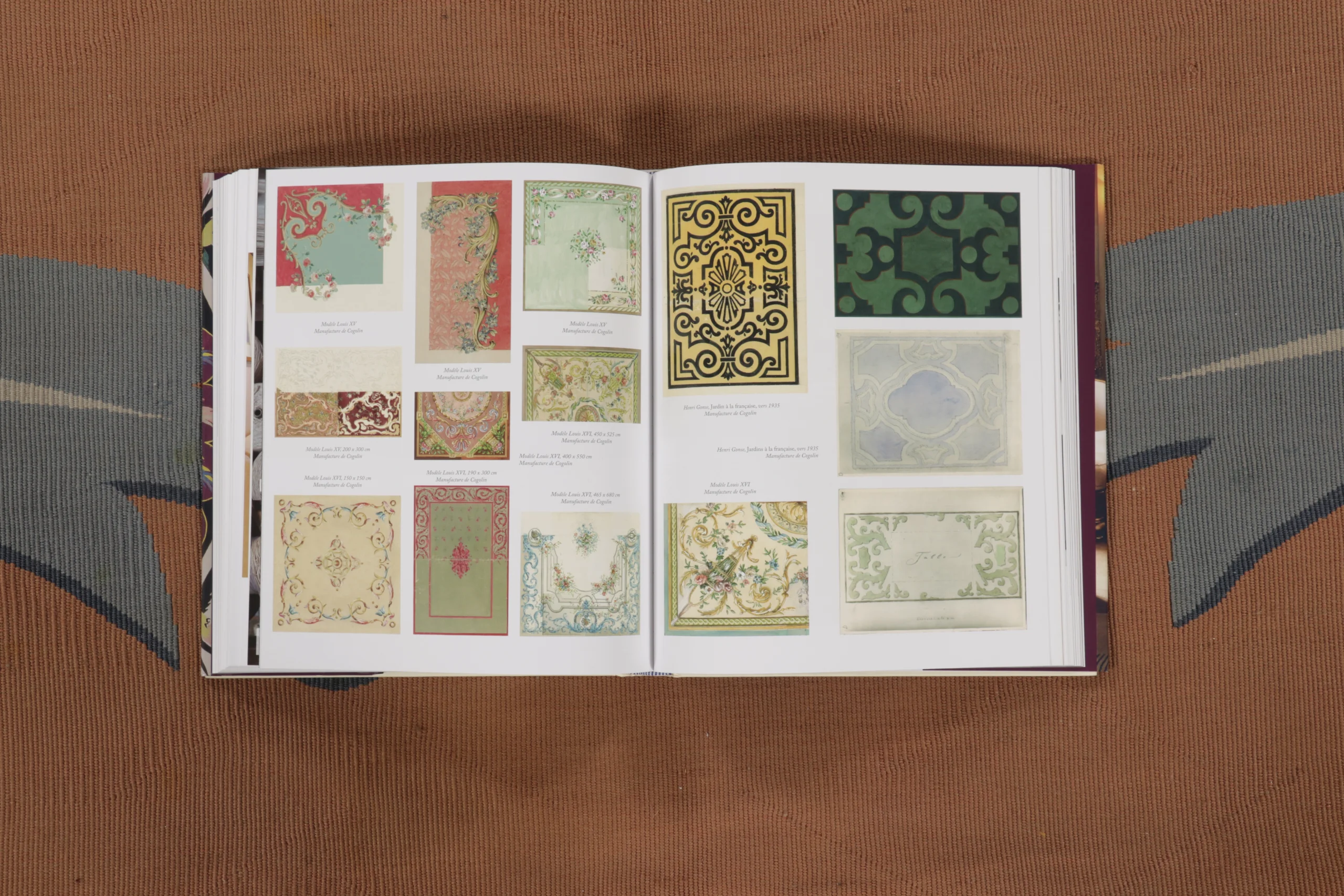 Signed Antique French Modernist Aubusson Rug