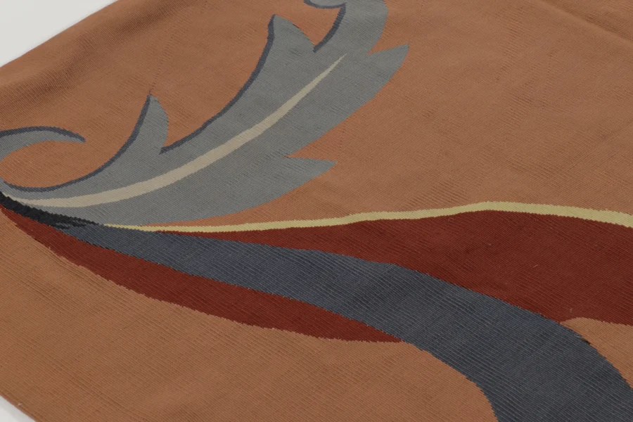 Signed Antique French Modernist Aubusson Rug
