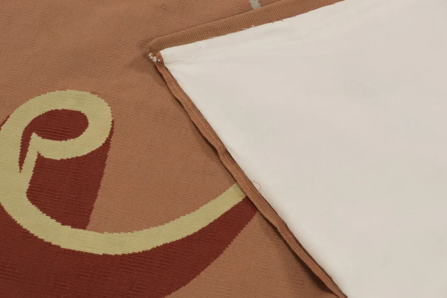 Signed Antique French Modernist Aubusson Rug