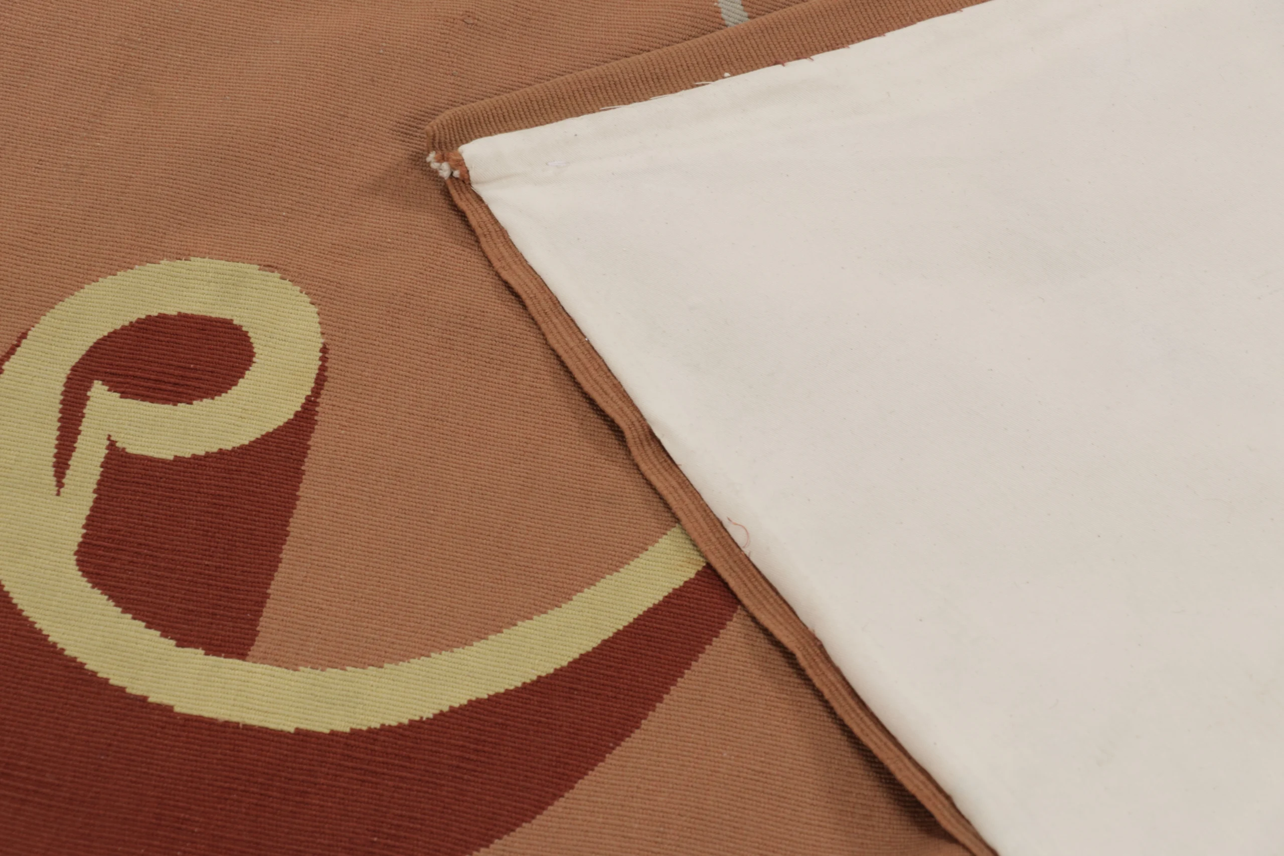 Signed Antique French Modernist Aubusson Rug