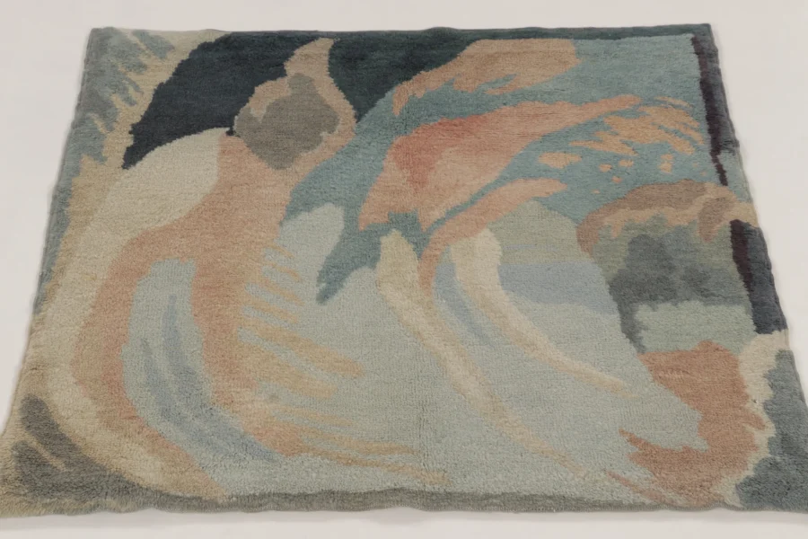 Antique French Art Deco Abstract Square Rugs