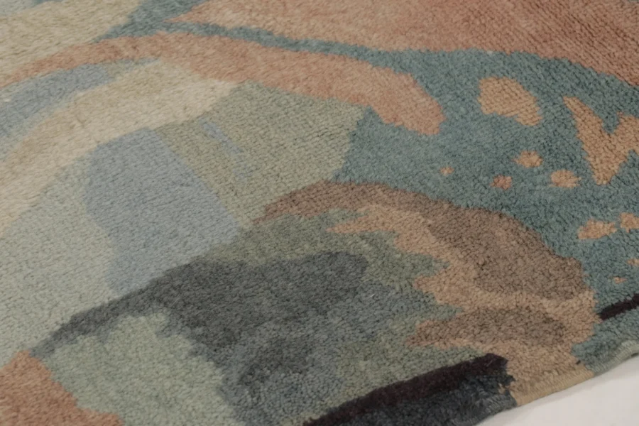 Antique French Art Deco Abstract Square Rugs
