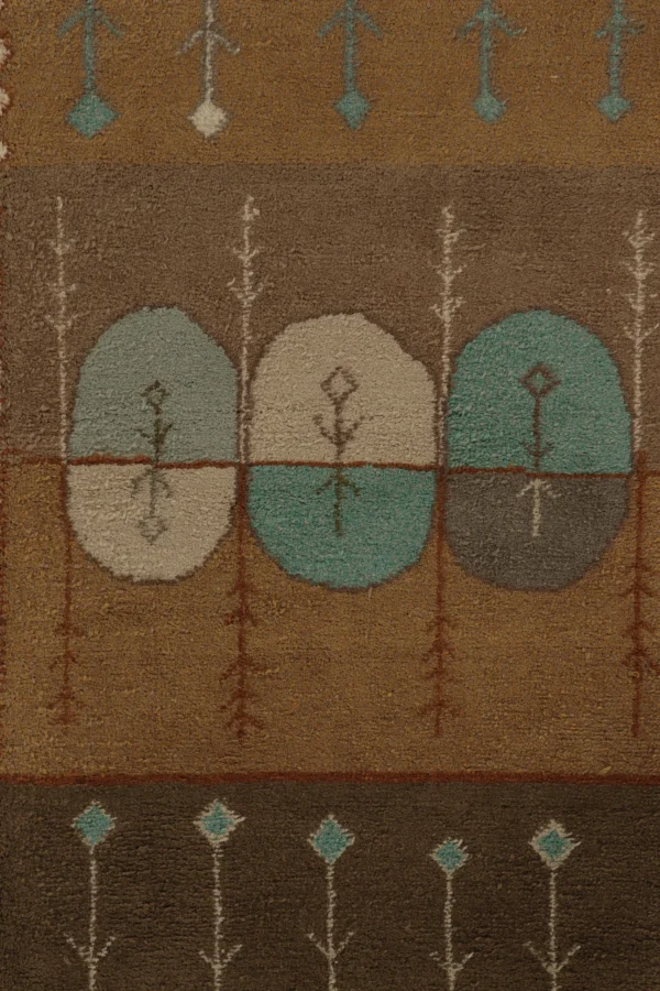 Vintage Scandinavian Geometric Flatweave