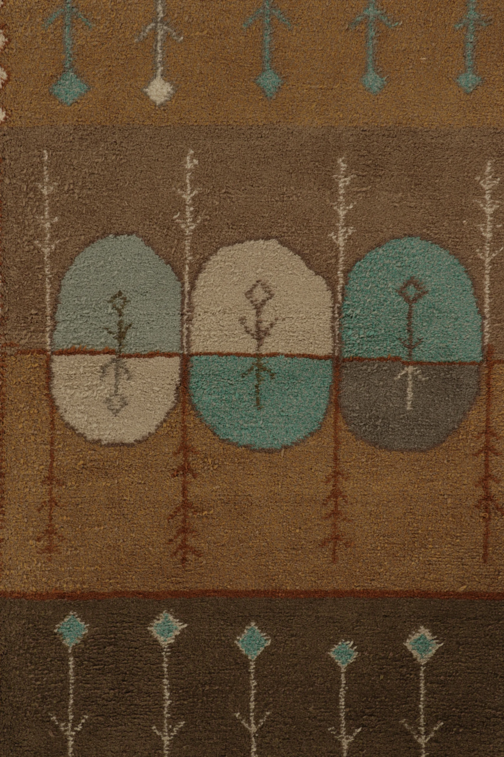 Vintage Scandinavian Geometric Flatweave