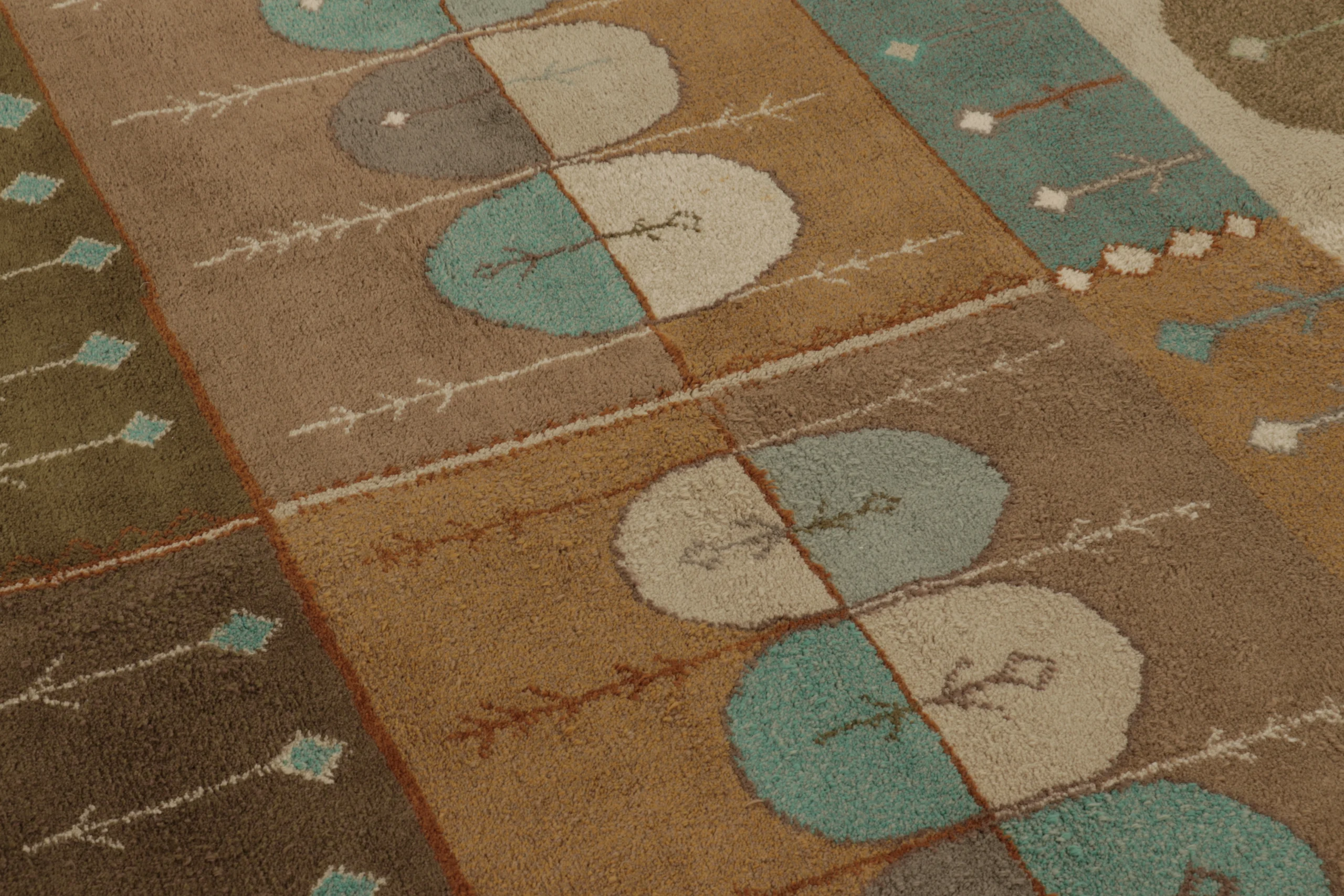 Vintage Scandinavian Geometric Flatweave