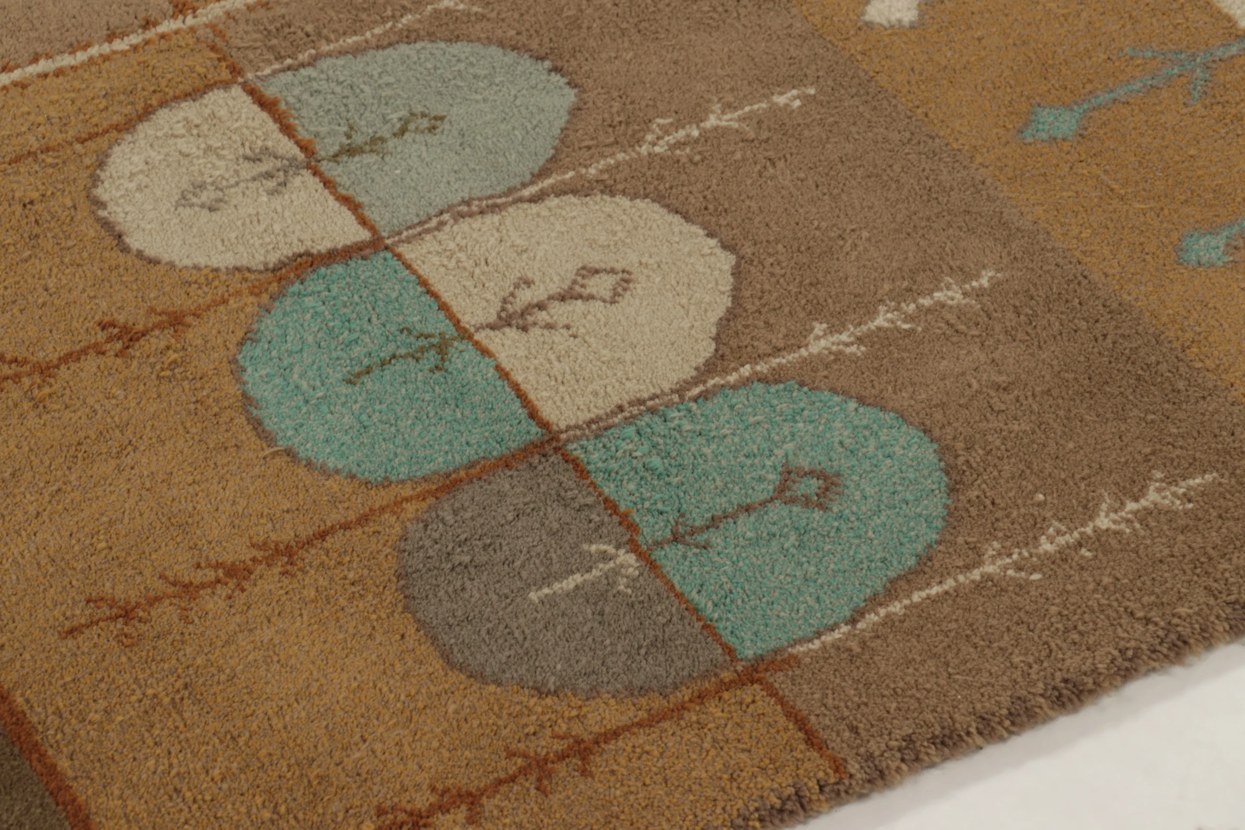 Vintage Scandinavian Geometric Flatweave