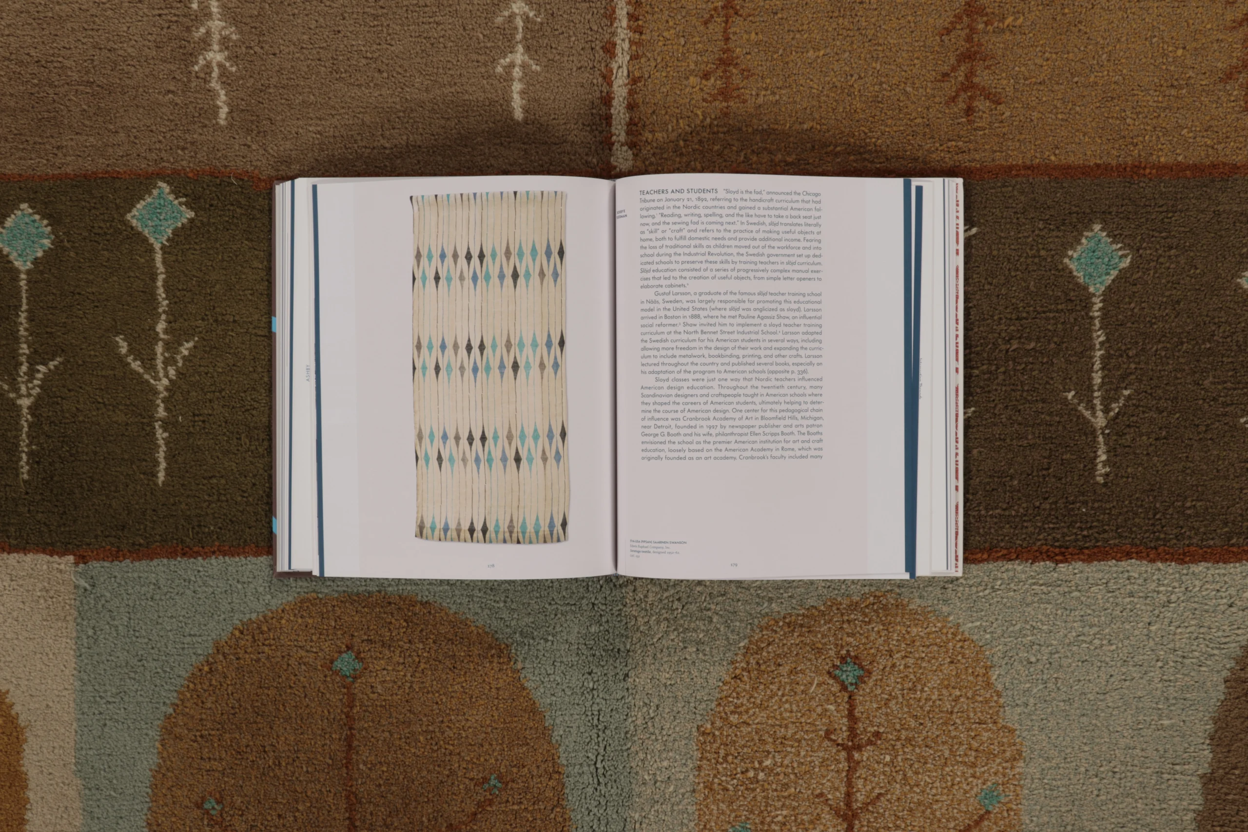 Vintage Scandinavian Geometric Flatweave