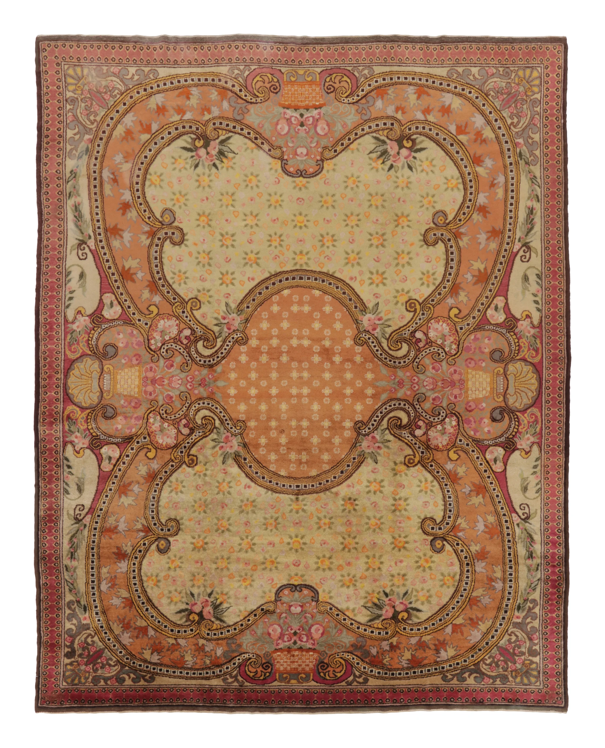Antique Belgian Art Deco Rug