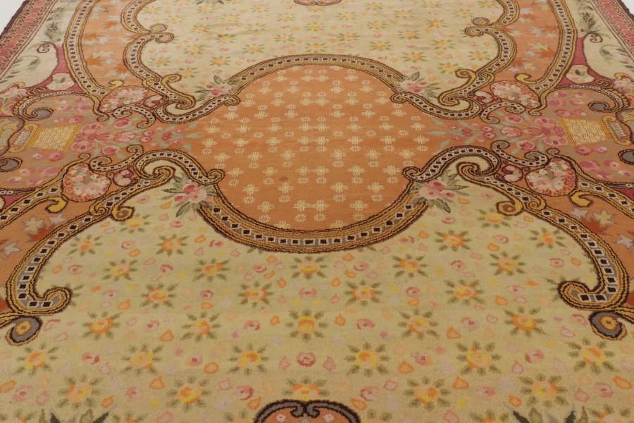 Antique Belgian Art Deco Rug