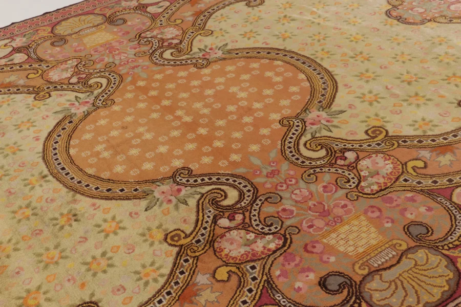 Antique Belgian Art Deco Rug