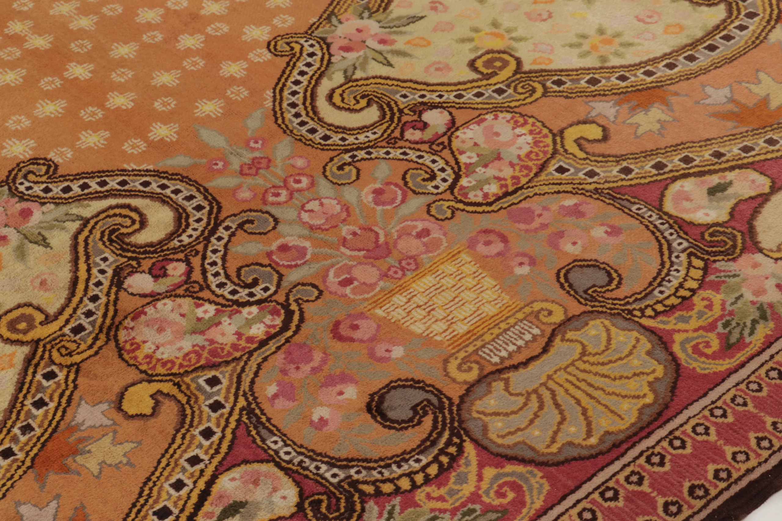 Antique Belgian Art Deco Rug