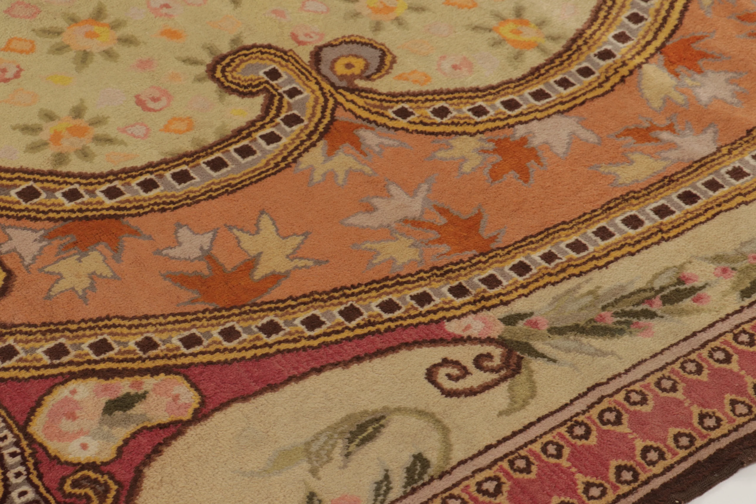 Antique Belgian Art Deco Rug