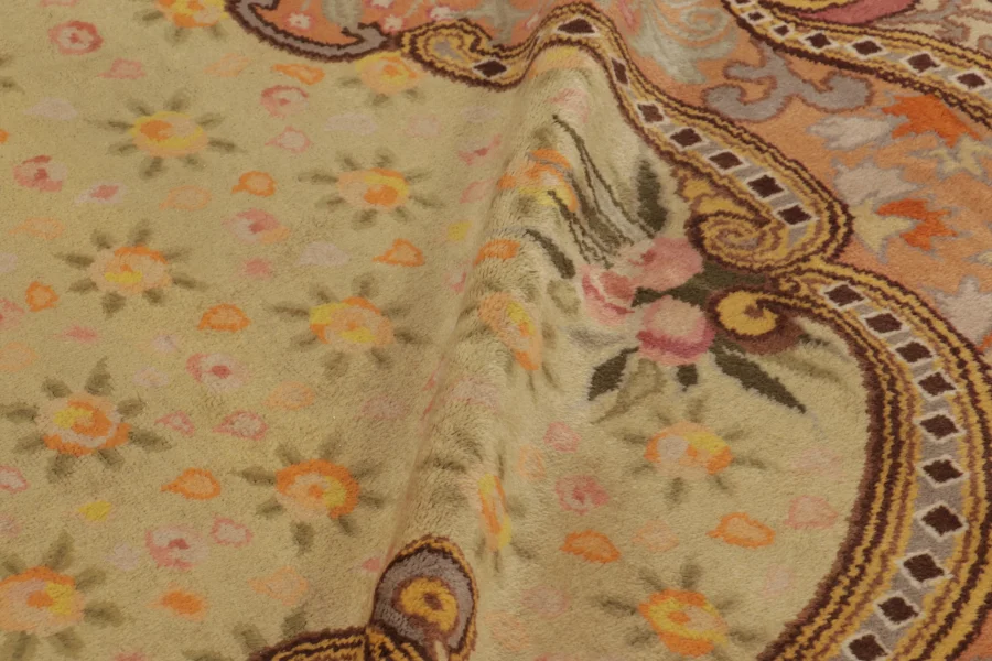 Antique Belgian Art Deco Rug