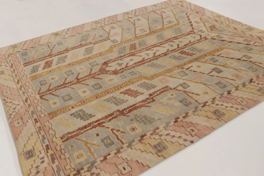 Hover image of Rug & Kilim’s Contemporary Oushak Rug in Beige & Brown with Tree of Life Patterns