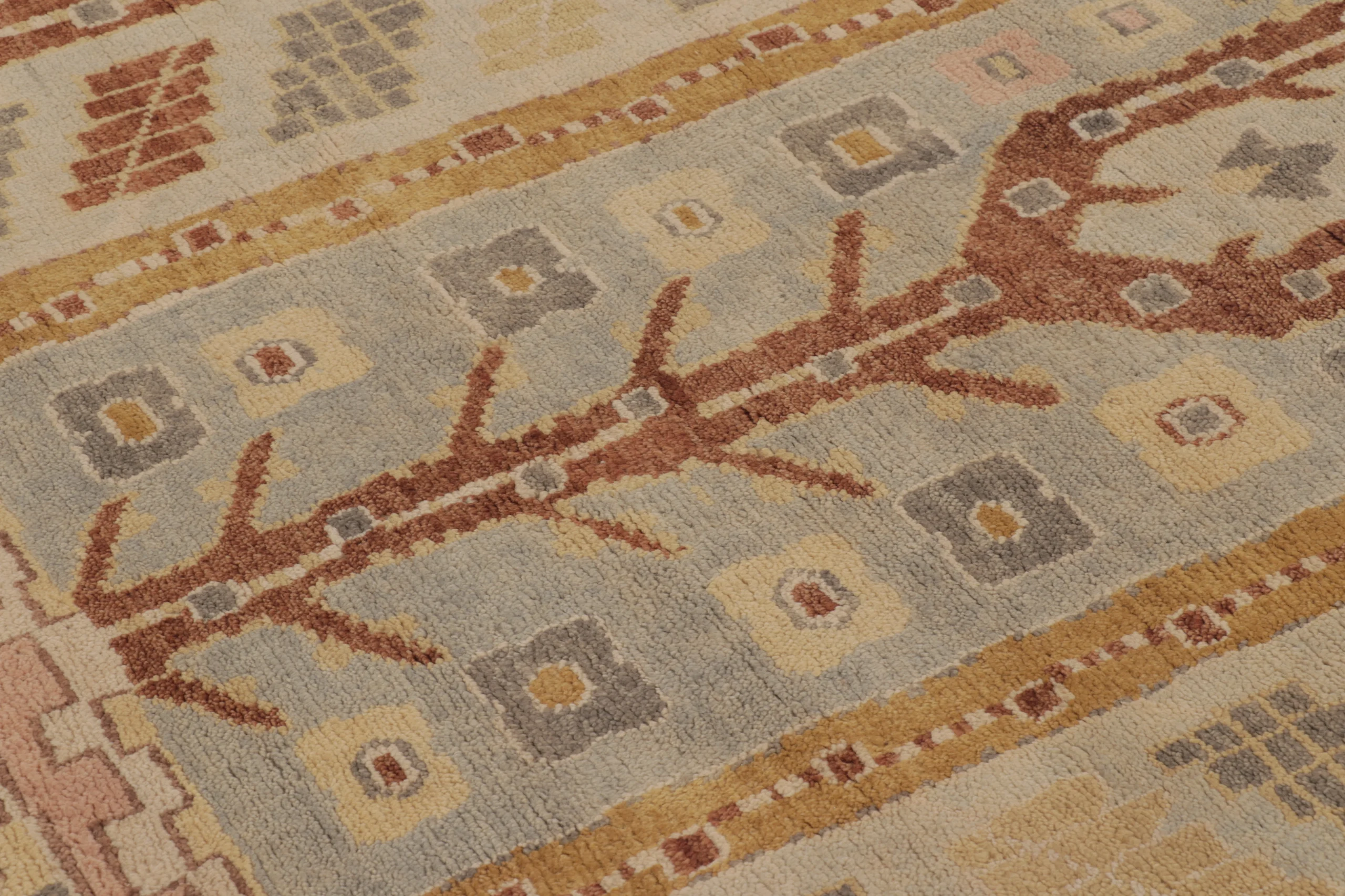 Modern Oushak Floral Rug