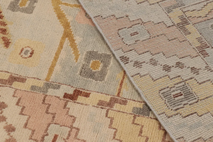 Modern Oushak Floral Rug