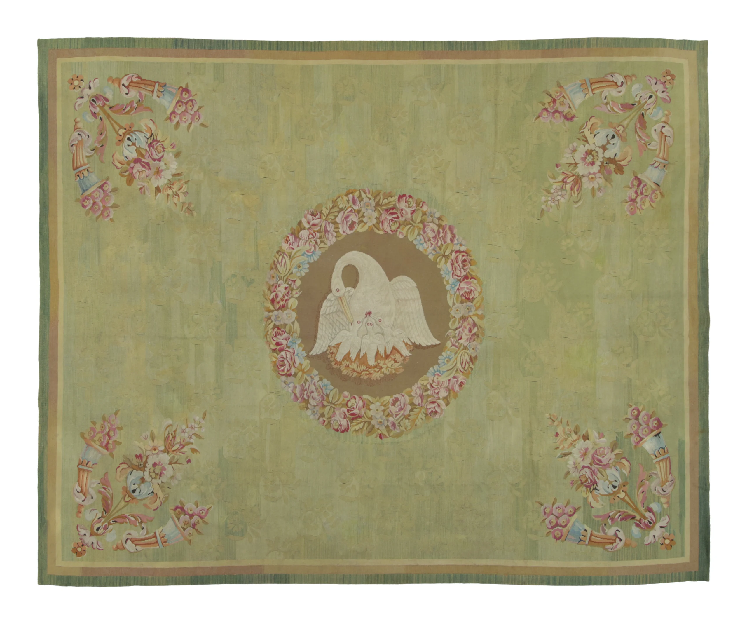 Antique French Aubusson Rug