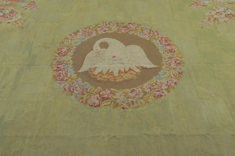 Antique French Aubusson Rug