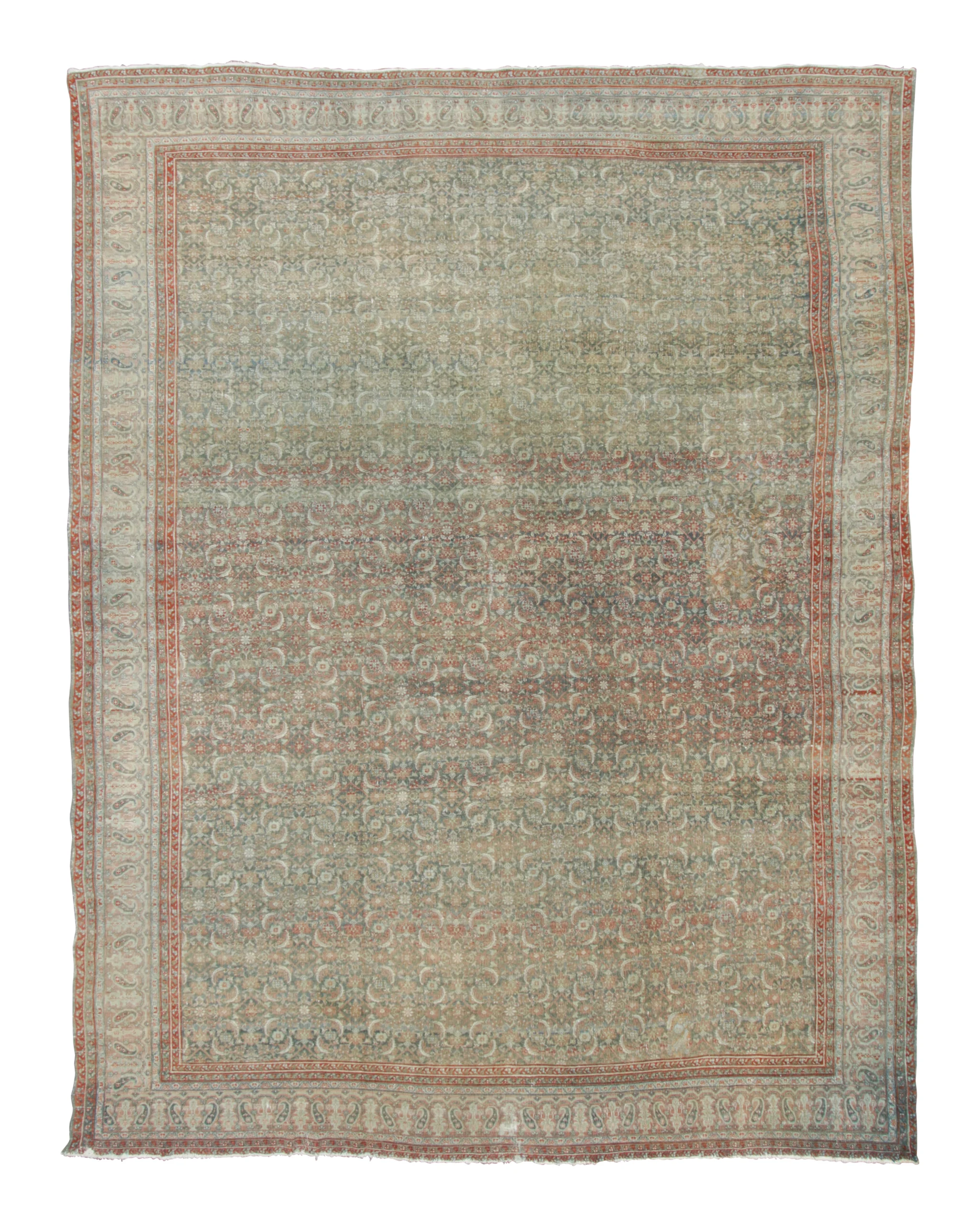 Oversized Antique Persian Mashad Rug