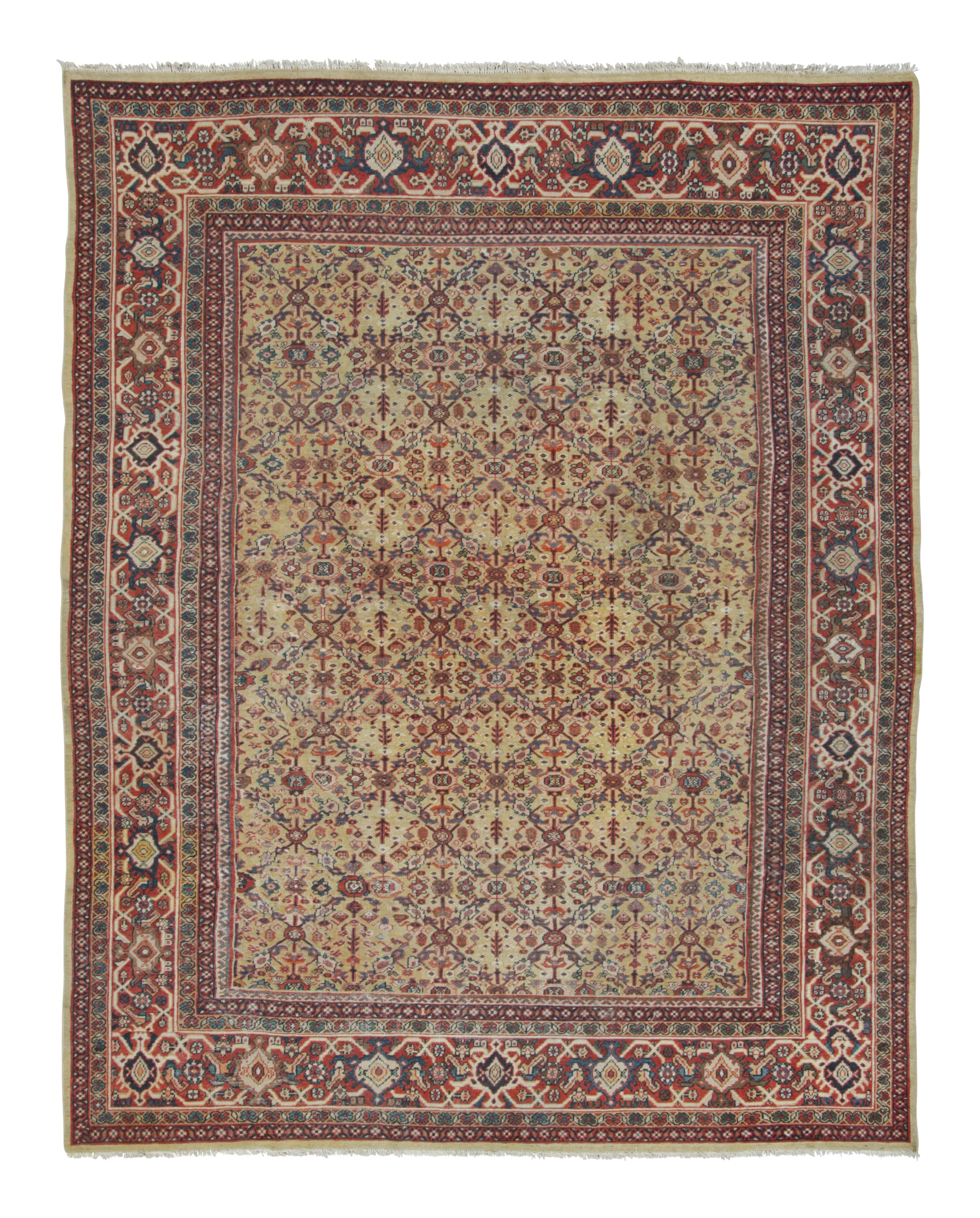 Antique Persian Mahal Rug