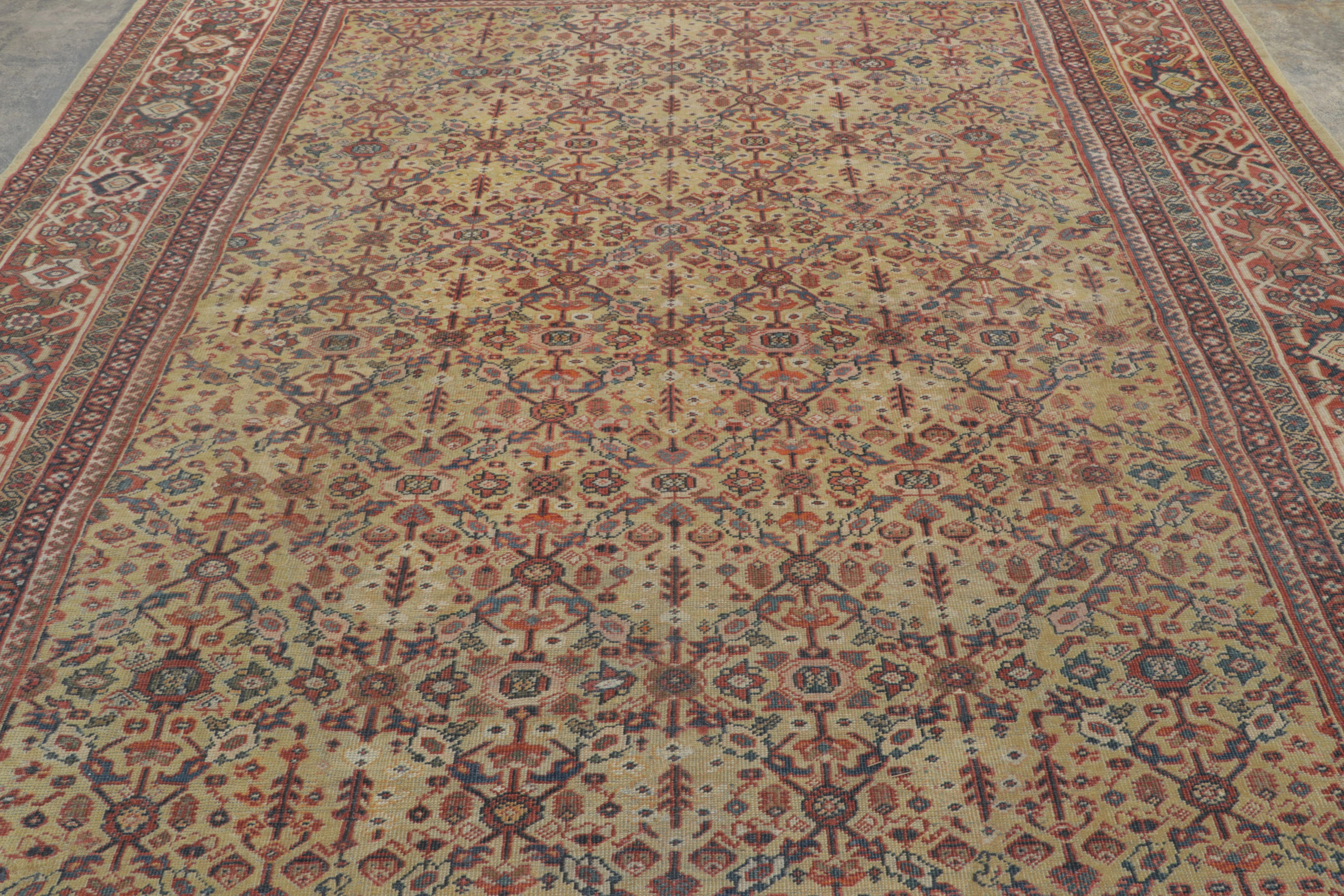 Antique Persian Mahal Rug