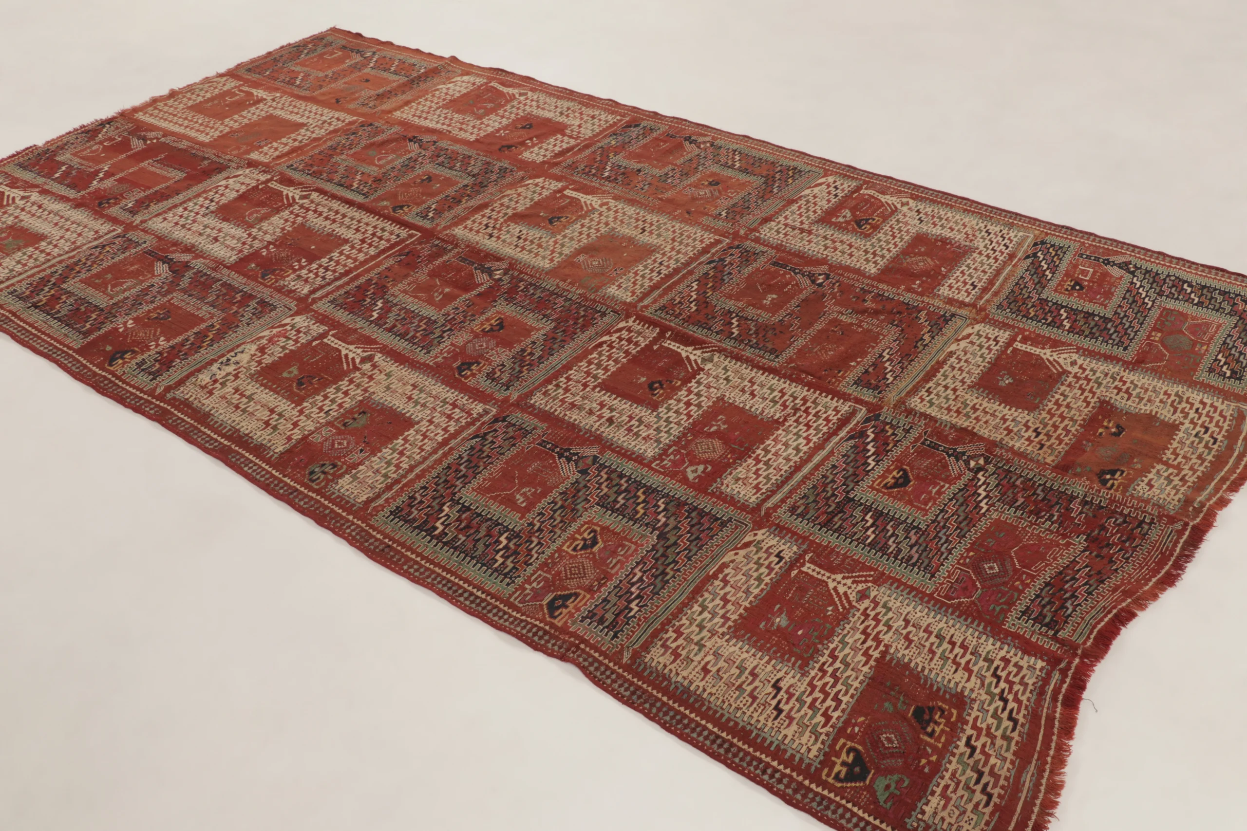 Antique Caucasian Soumak Rug