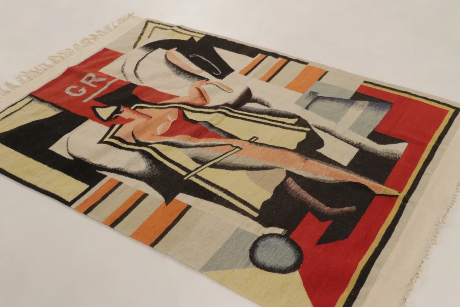 Hover image of Signed Antique 19th Century Jean Metzinger Tapestry “Ecuyère au cirque” - Rug & Kilim