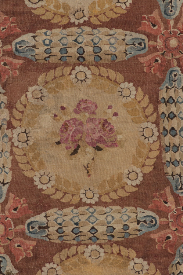 Antique Aubusson Square Rug