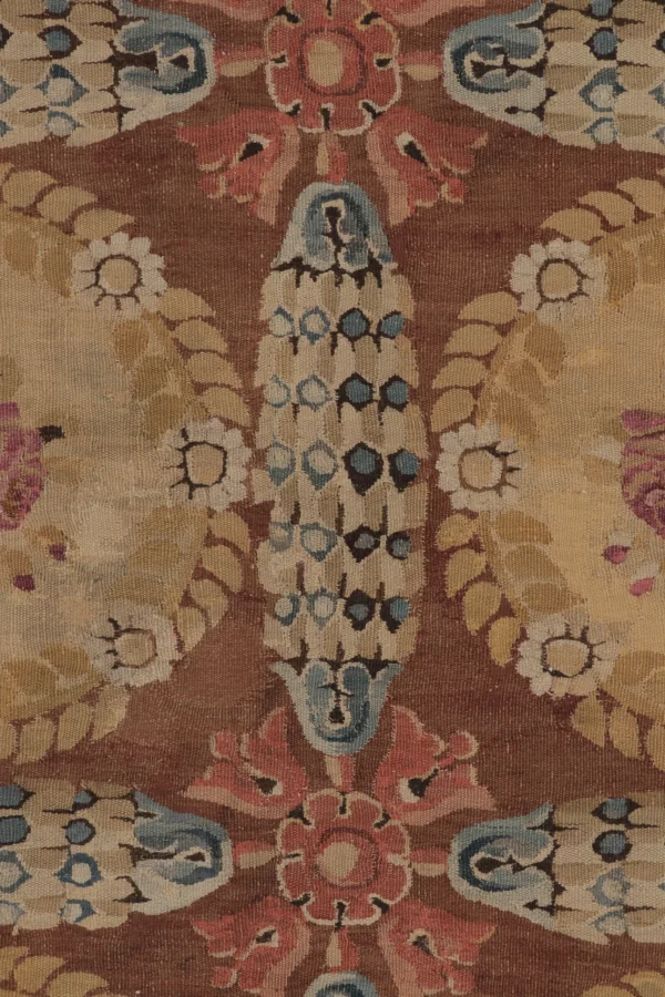 Antique Aubusson Square Rug