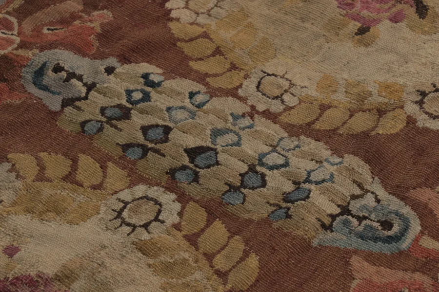 Antique Aubusson Square Rug