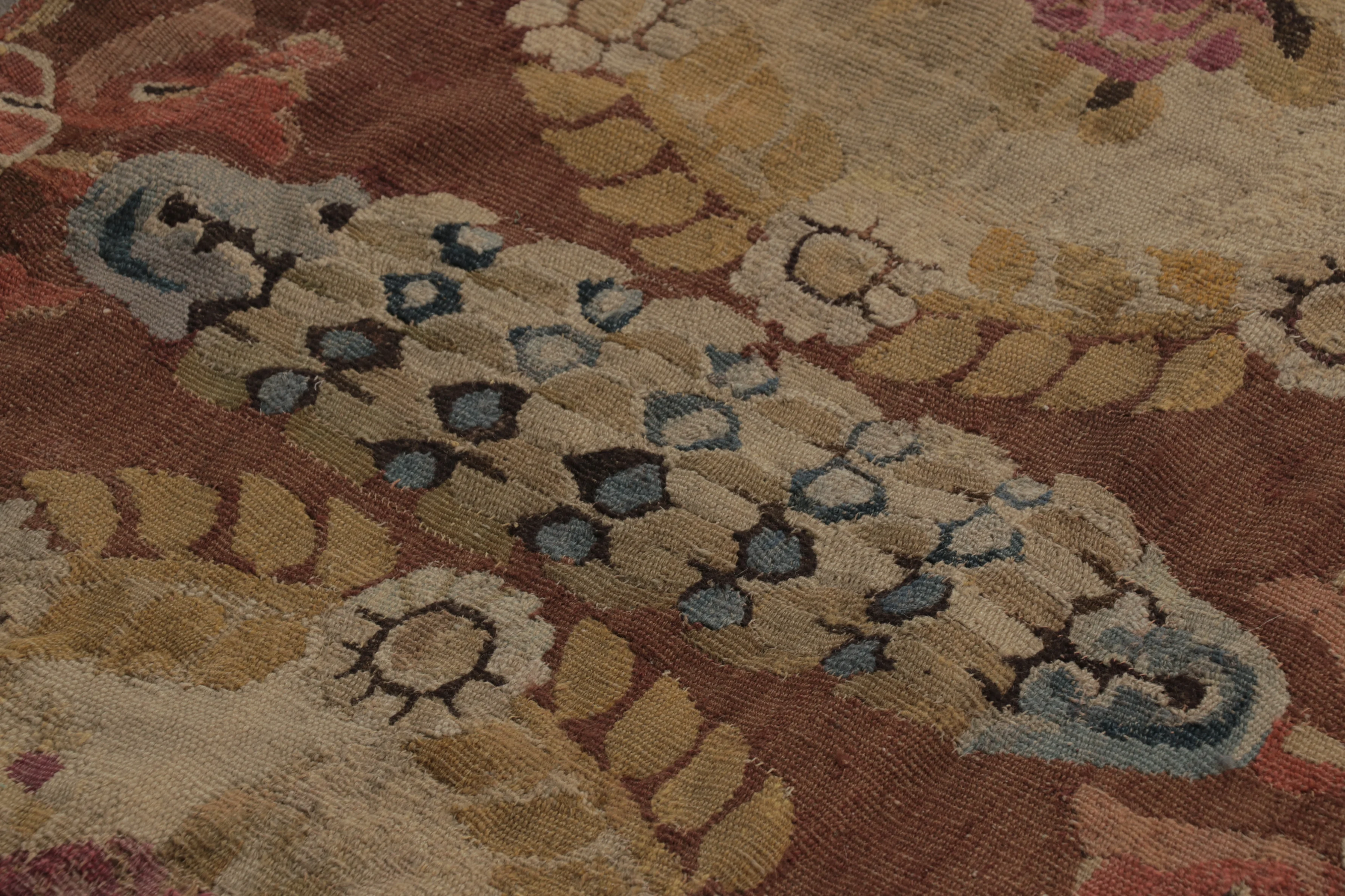 Antique Aubusson Square Rug